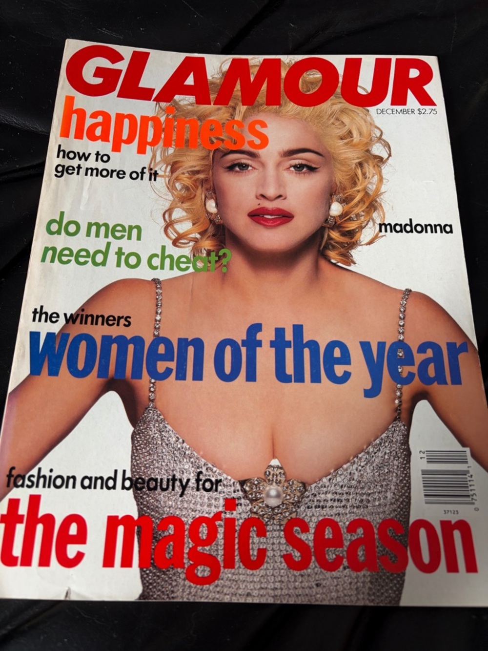 Glamour Magazine December 1990 ♥️ Madonna Queen of Pop